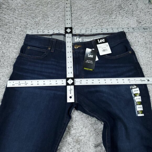 Lee Straight Taper Motion Flex Waistband Active Stretch Blue Jeans Size 36 x 30 - Picture 5 of 8